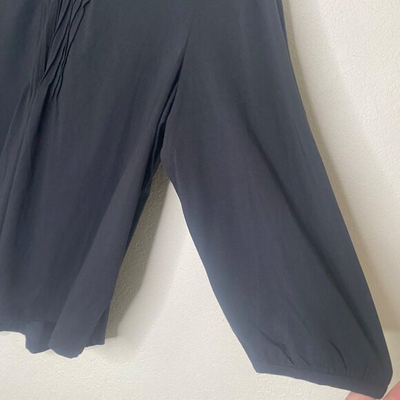 NWT Lands End Top Womens Size 1X Black Long Sleeve V-Neck Lightweight Stretch Fa - Picture 6 of 14